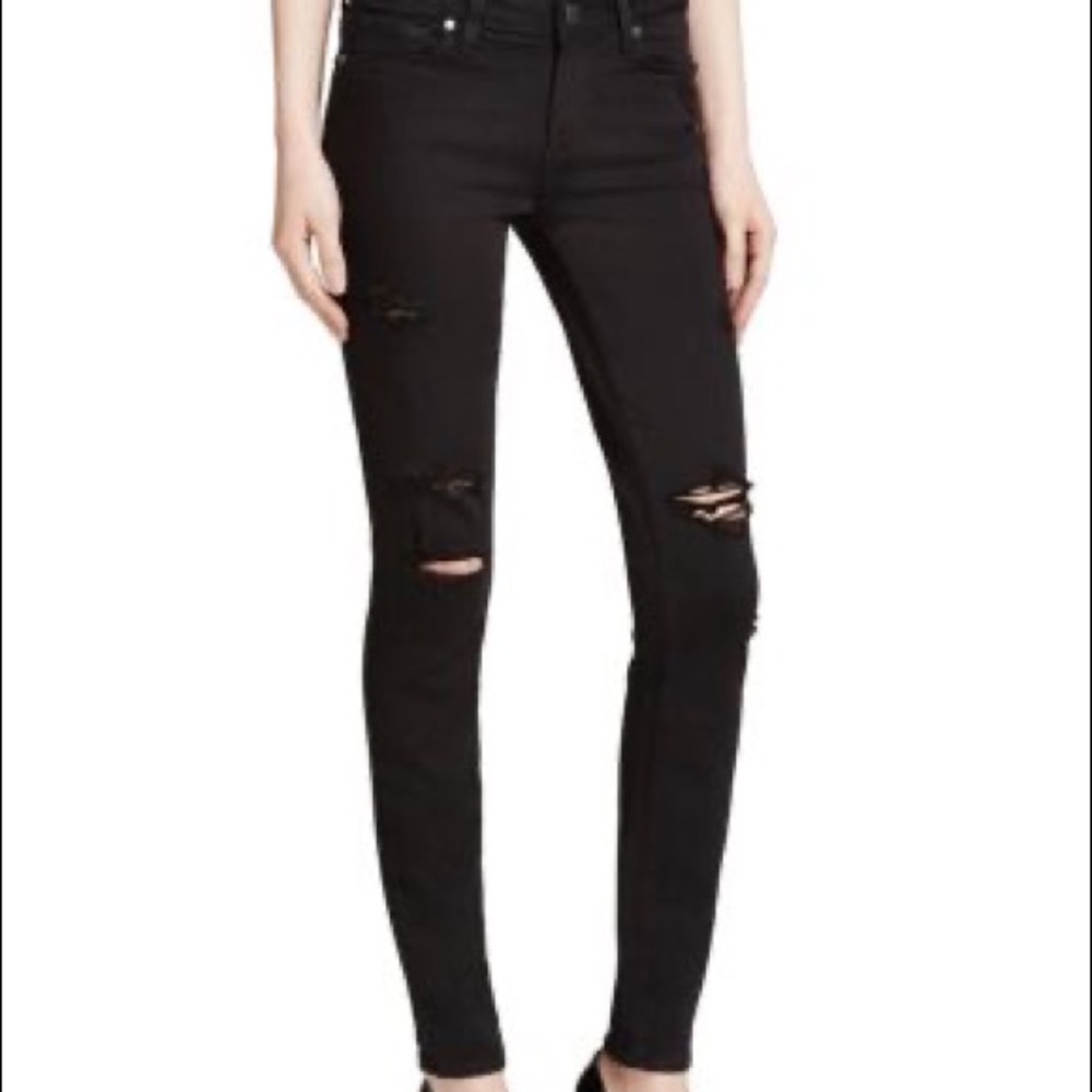 NWOT Paige Verdugo ankle destructed black jeans - Picture 4 of 11